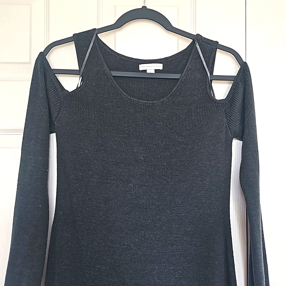 Dark Green Peek A Boo Shoulder Sweater